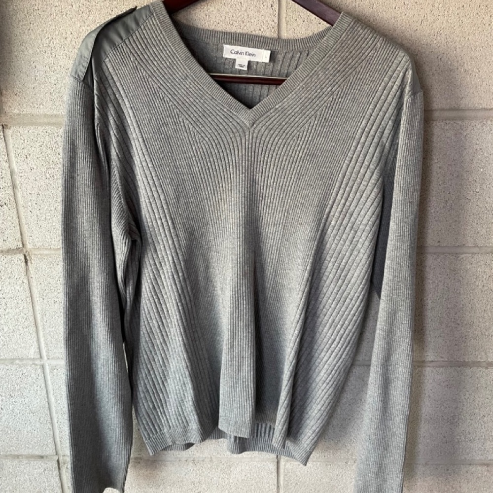 CALVIN KLIEN textured sweater-Size Large